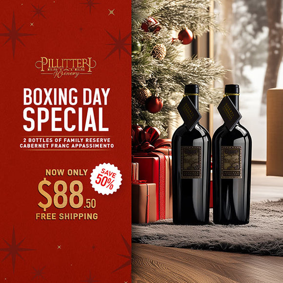 BOXING WEEK BLOWOUT - 2 bottles of Riserva Famiglia Cabernet Franc for $88.50 - FREE SHIPPING IN ONTARIO