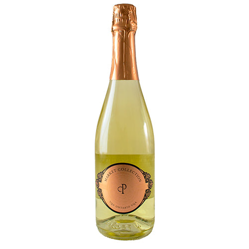 Bottle of Pillitteri Estates Winery 2024 Market Collection Sparkling Brut VQA Ontario sparkling wine crafted using the Charmat Method.